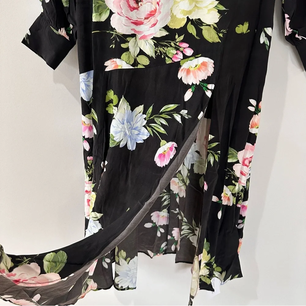 Yumi Kim Marlo Floral Midi Dress Black Size S NWT - Picture 4 of 13